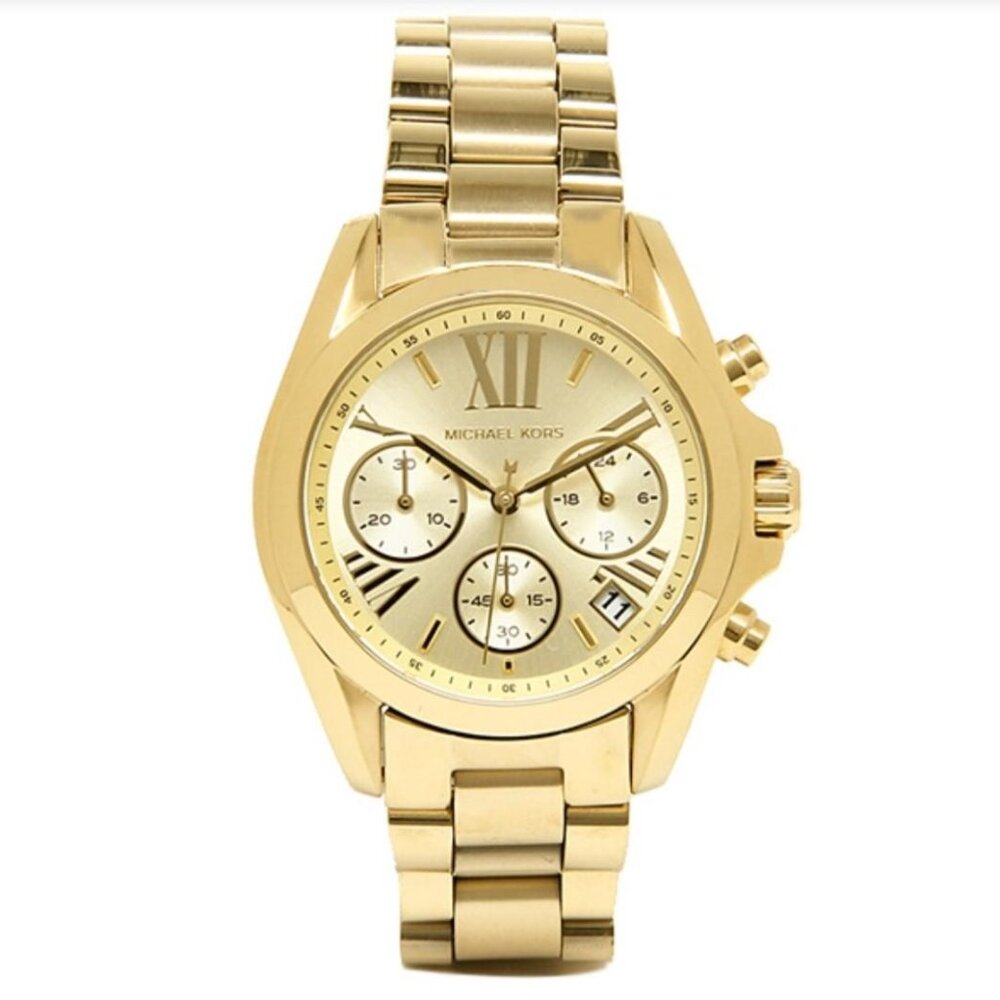 Michael Kors MK5798 Bradshaw Gold Chronograph Women’s Watch 43mm